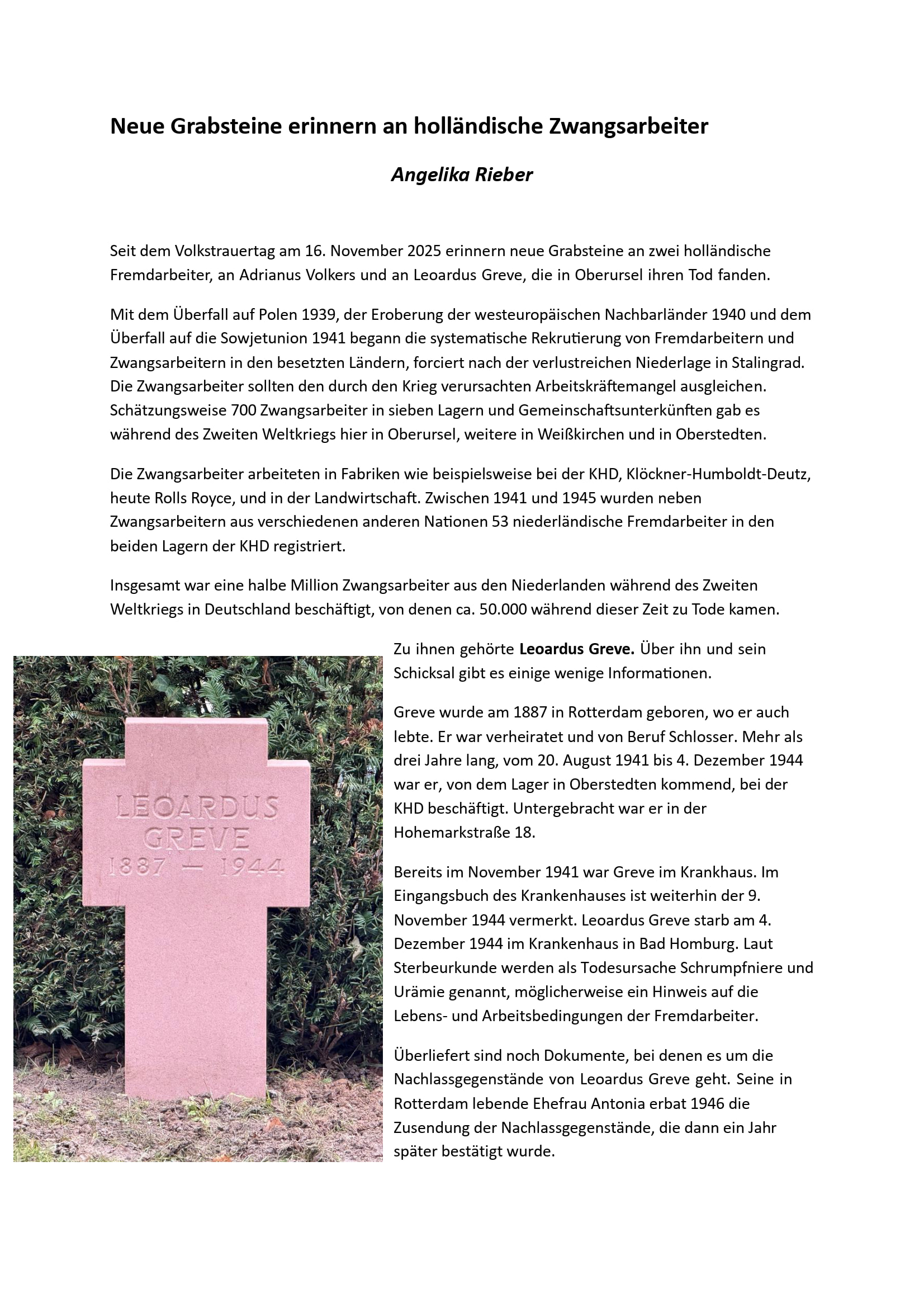 Angelika Rieber 2025 Holländische Zwangsarbeiter (Seite 1)